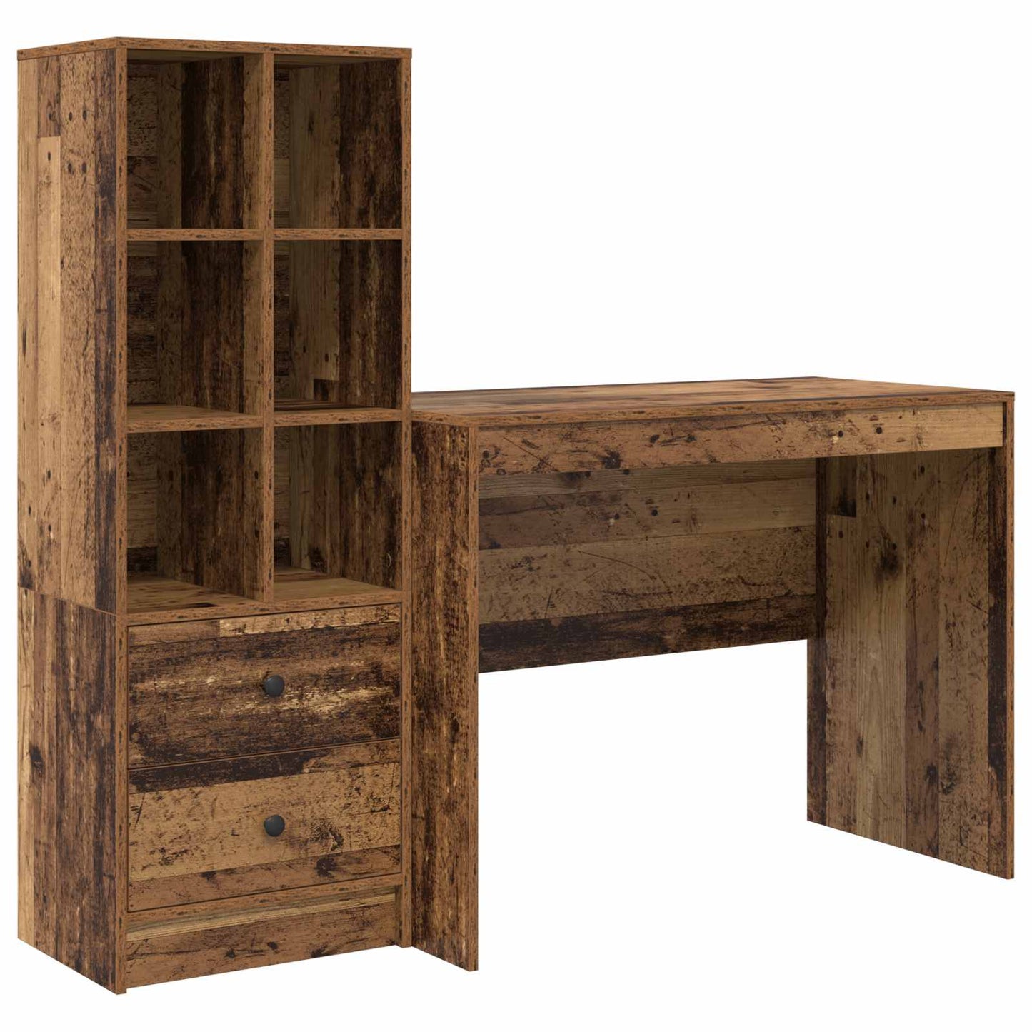 Desk Old Wood 145.5 x 50 x 127 cm 2 pcs