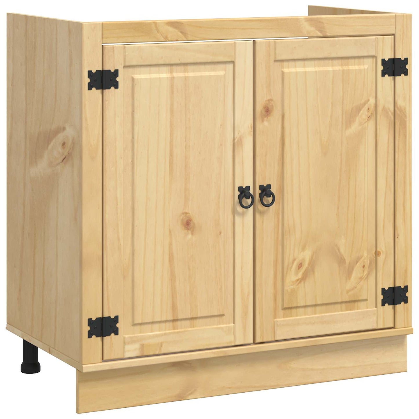 Cabinet SKI Honey Brown 80 x 46 x 81 cm Solid Pine Wood
