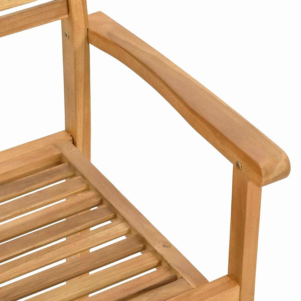 Chair 2 pcs Brown Solid Teak Wood