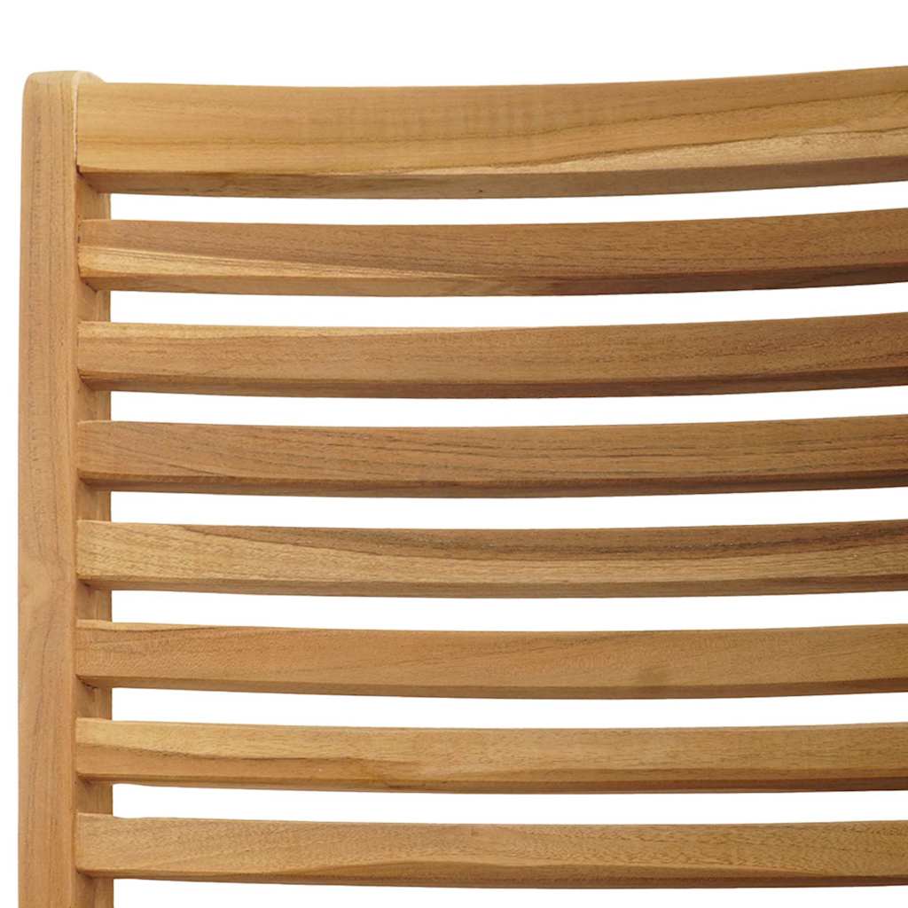 Chair 2 pcs Brown Solid Teak Wood Convertible