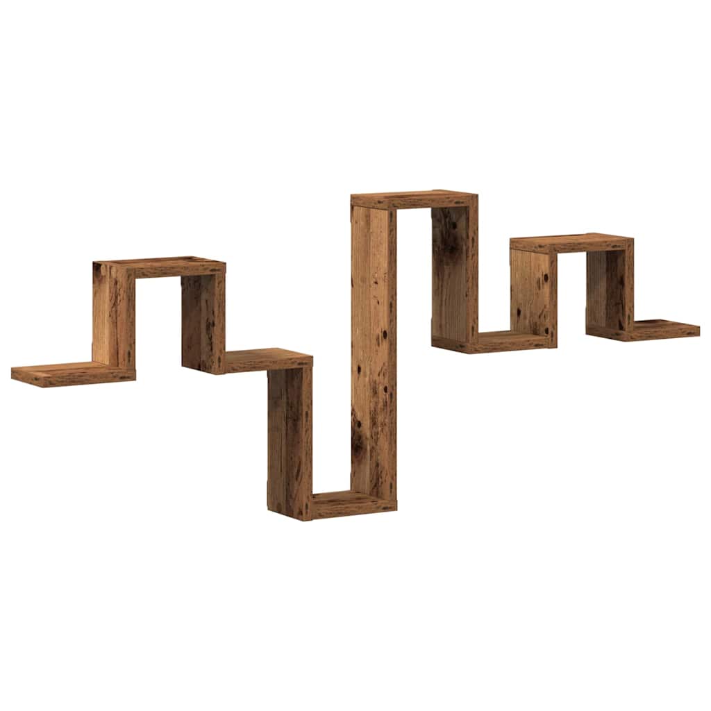 Wall Shelf Wall-Mounted Old Wood 104.5 x 43 x 10 cm