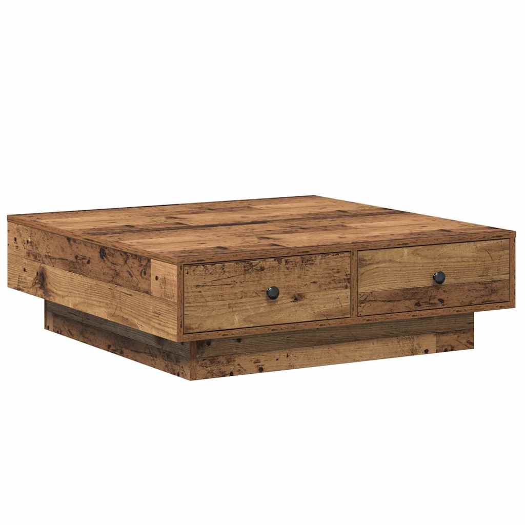 Coffee Table Old Wood 90 x 90 x 28 cm Engineered Wood