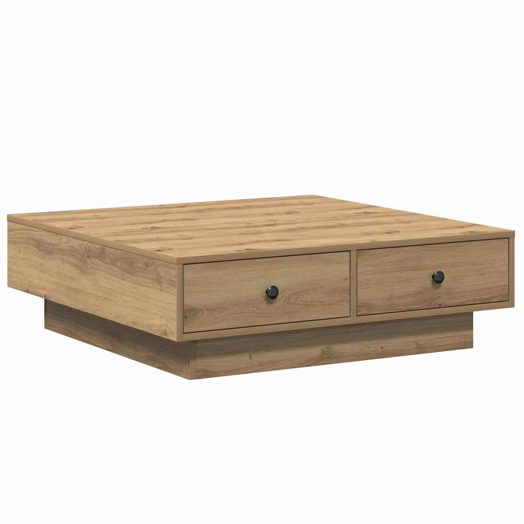 Coffee Table Artisan Oak 90 x 90 x 28 cm Engineered Wood
