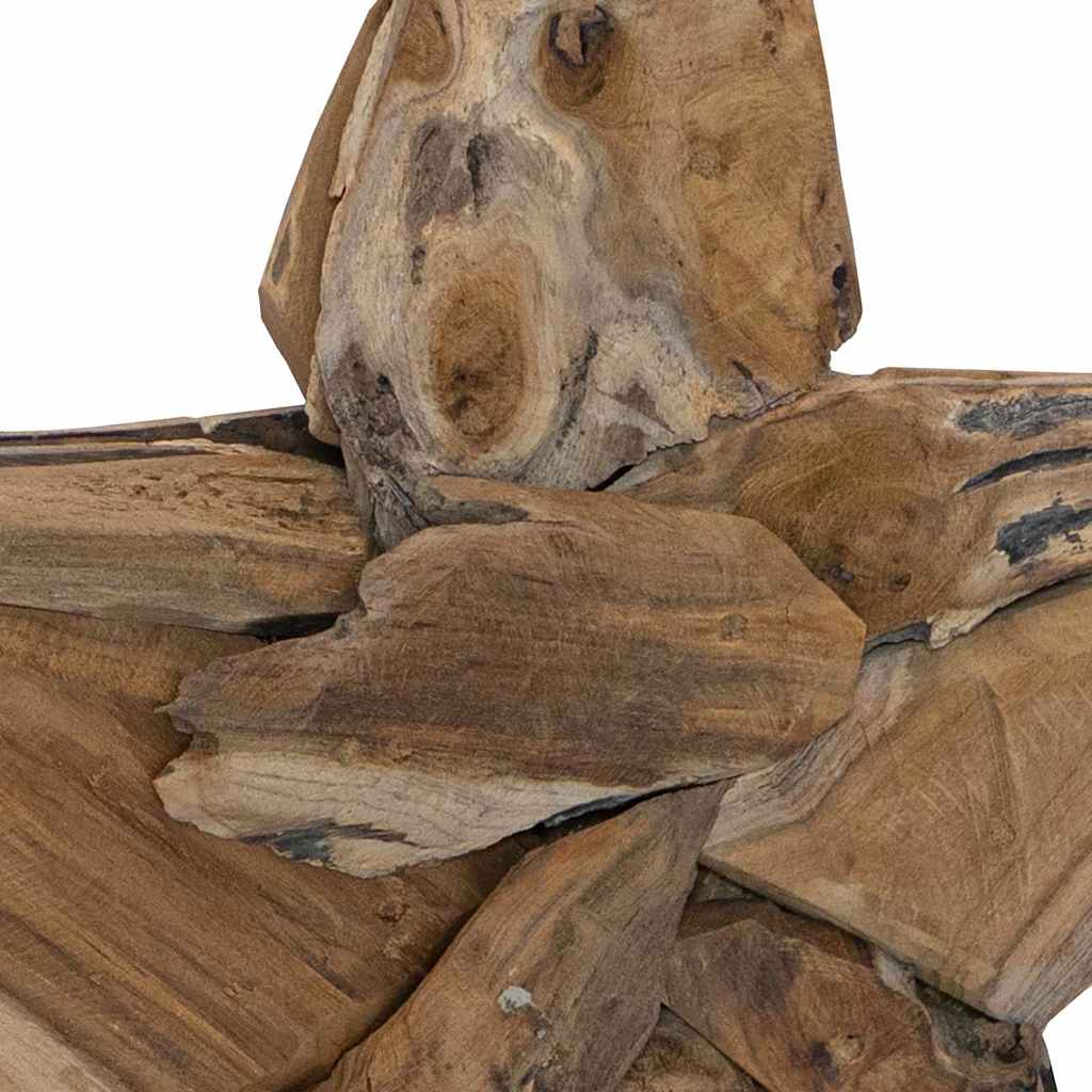 Christmas Star Natural 59.5 x 18 x 74 cm Solid Teak Wood