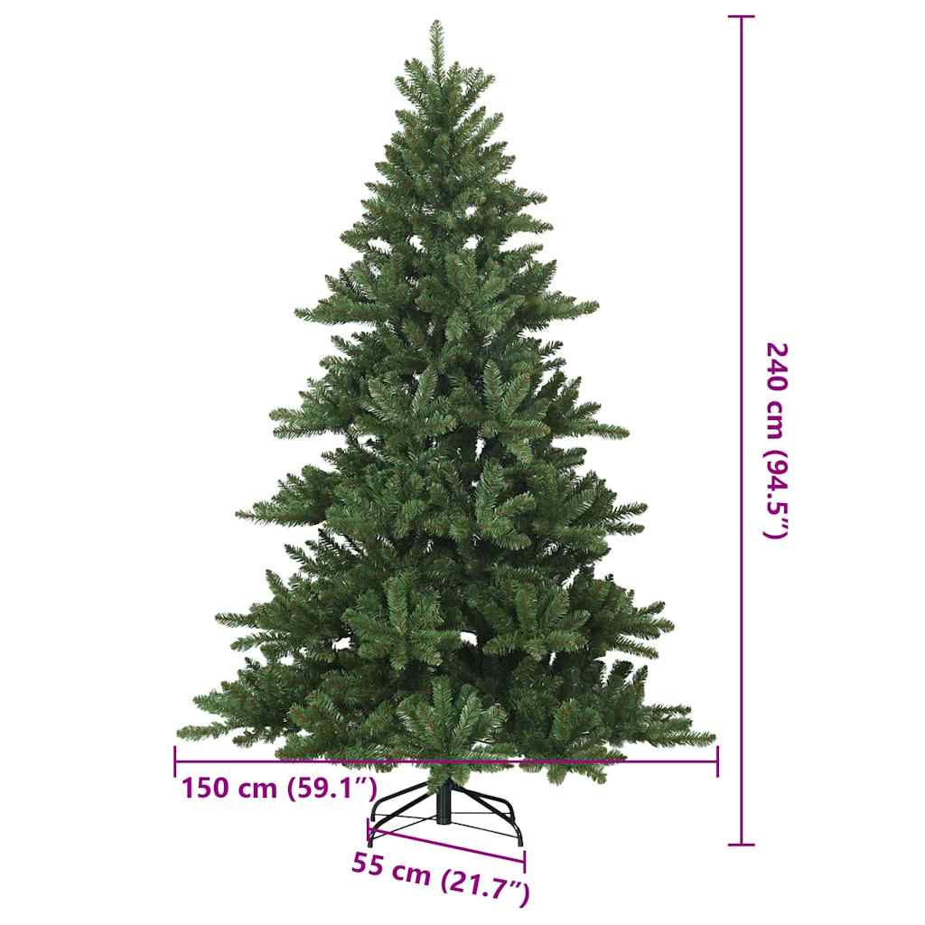 Artificial Hinged Christmas Tree Green 240 cm PVC