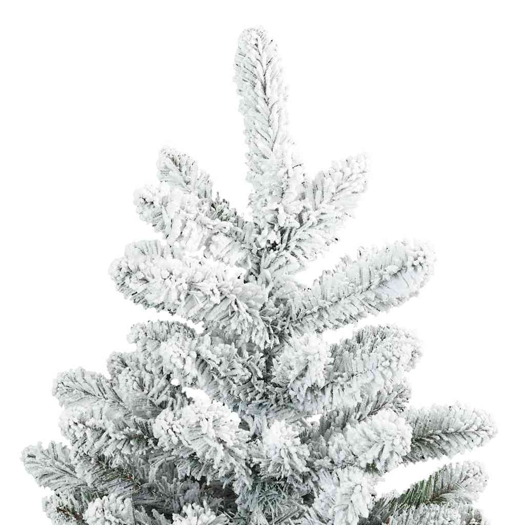 Artificial Hinged Christmas Tree Green and white 150 cm PVC