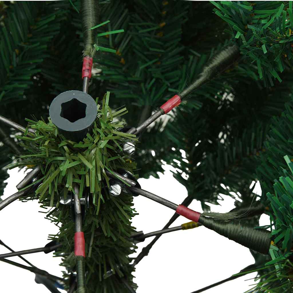 Artificial Hinged Christmas Tree Green and white 180 cm