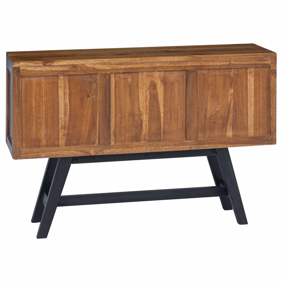 TV Stand 110 x 30 x 75 cm Natural Solid Teak Wood