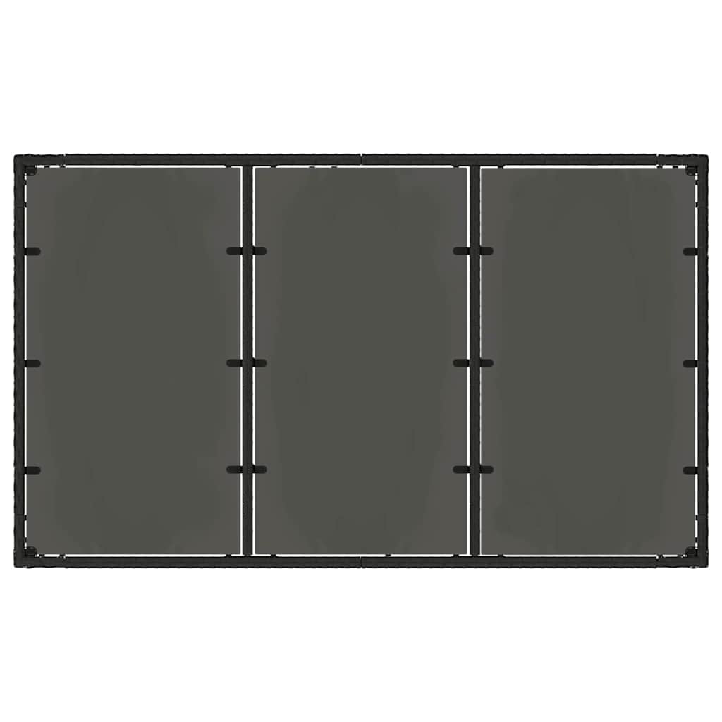 Garden Dining Set 5 pcs Black Poly Rattan