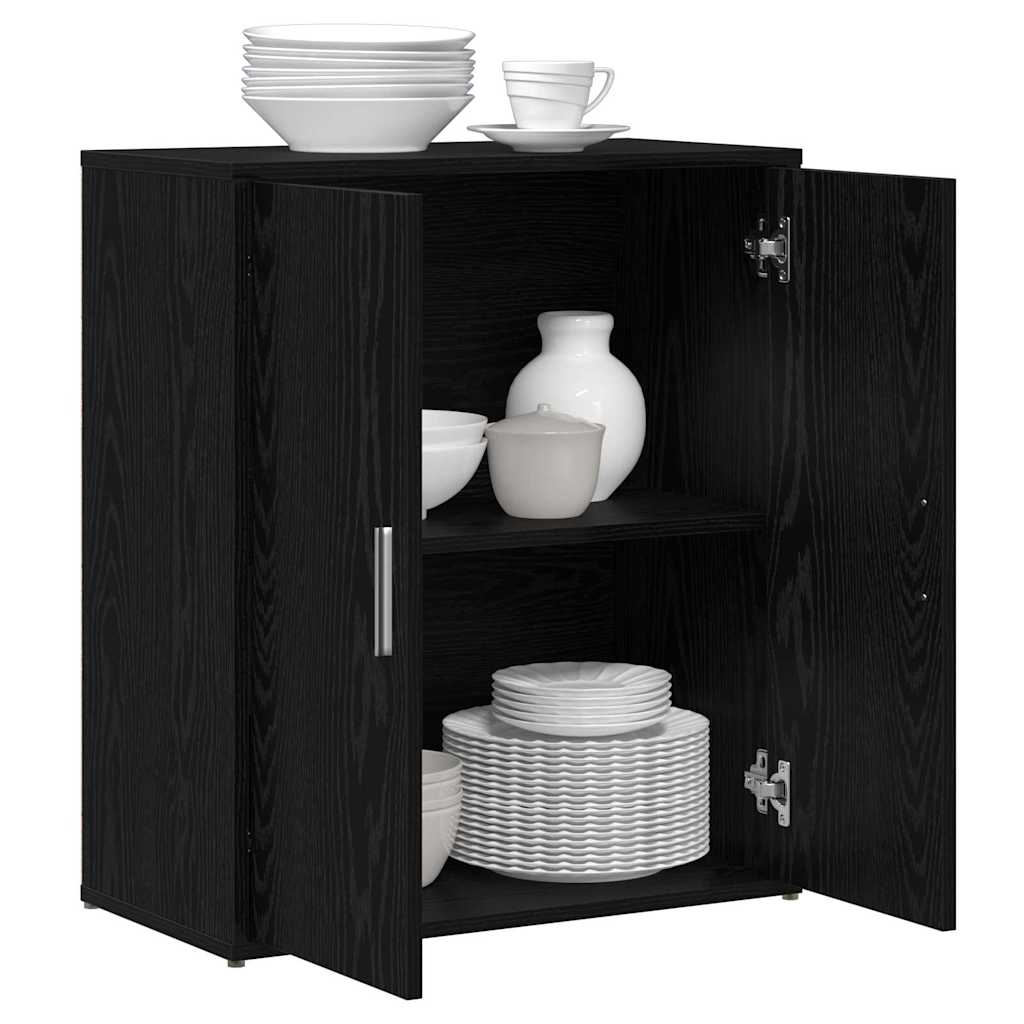 Sideboard 2 pcs Black Oak 60 x 31 x 70 cm Engineered Wood