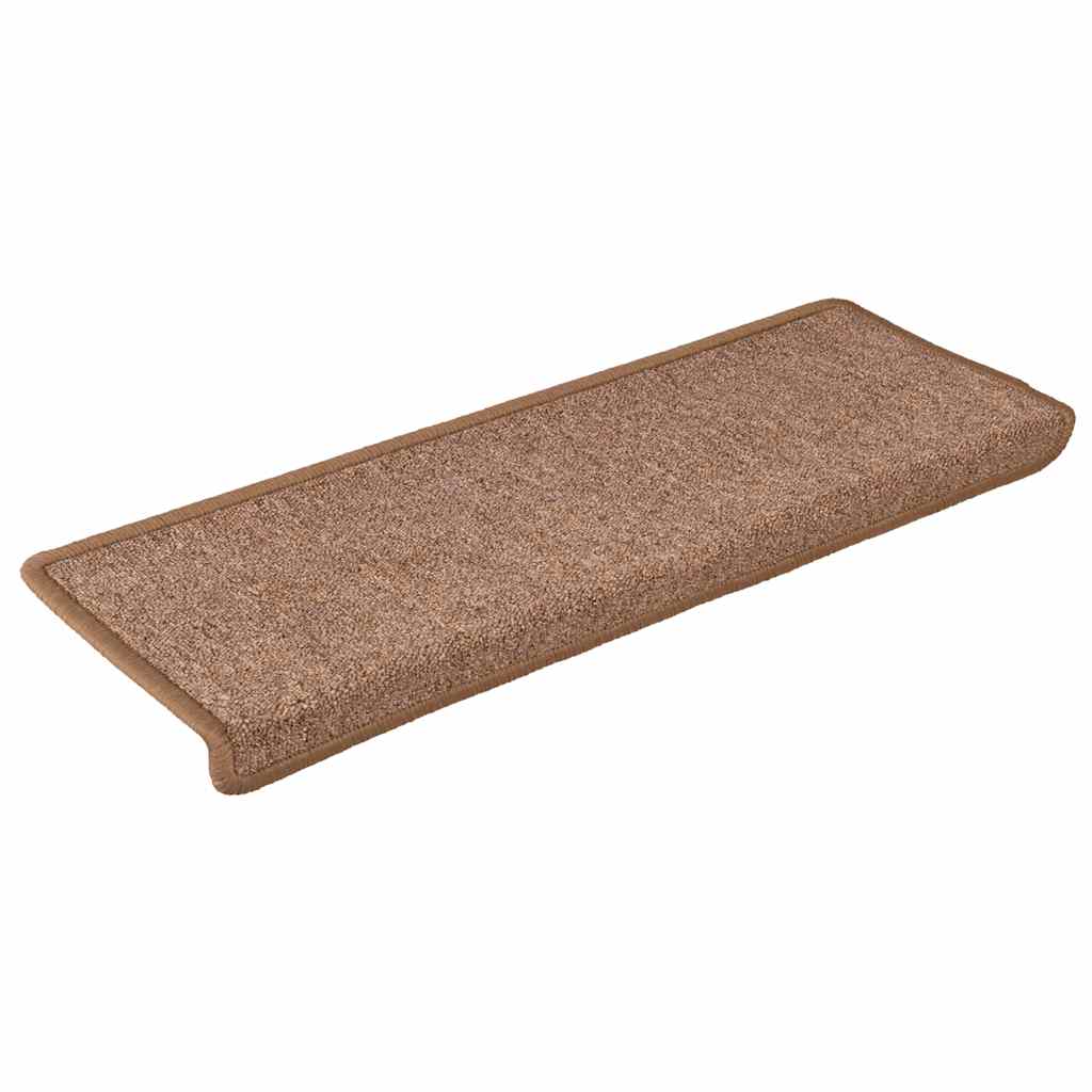 Stair Mats 30 pcs 65x21x4 cm Brown Rectangular Edge