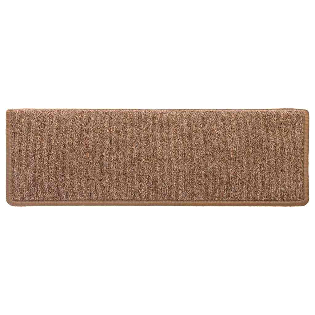 Stair Mats 30 pcs 65x21x4 cm Brown Rectangular Edge
