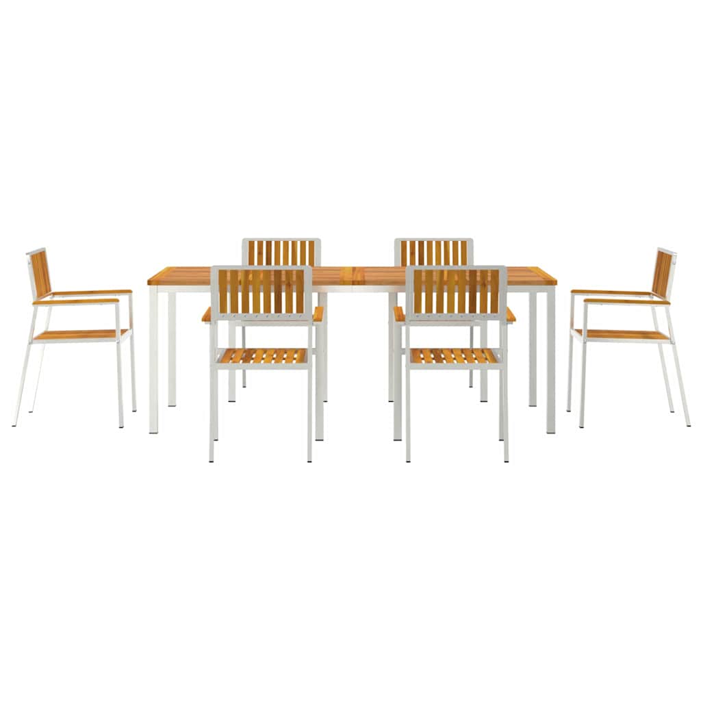 Outdoor Dining Set 7 pcs 200 x 90 x 75 cm