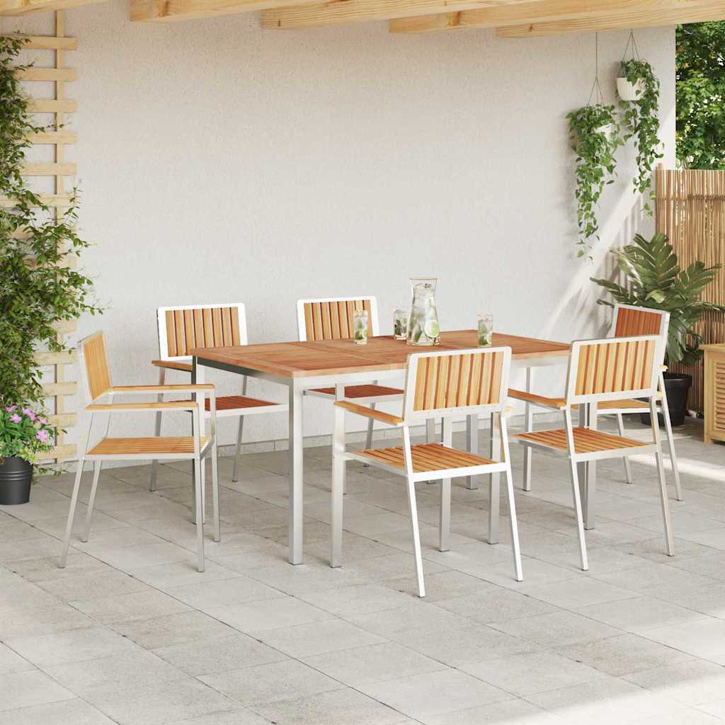 Outdoor Dining Set 7 pcs 150 x 90 x 75 cm