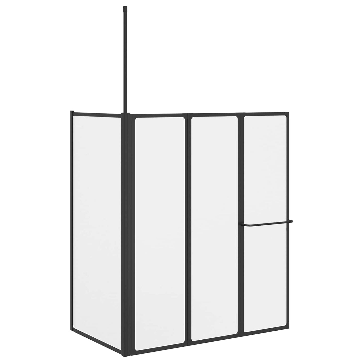 Shower Screen White 120 x 70 x 137 cm Aluminium