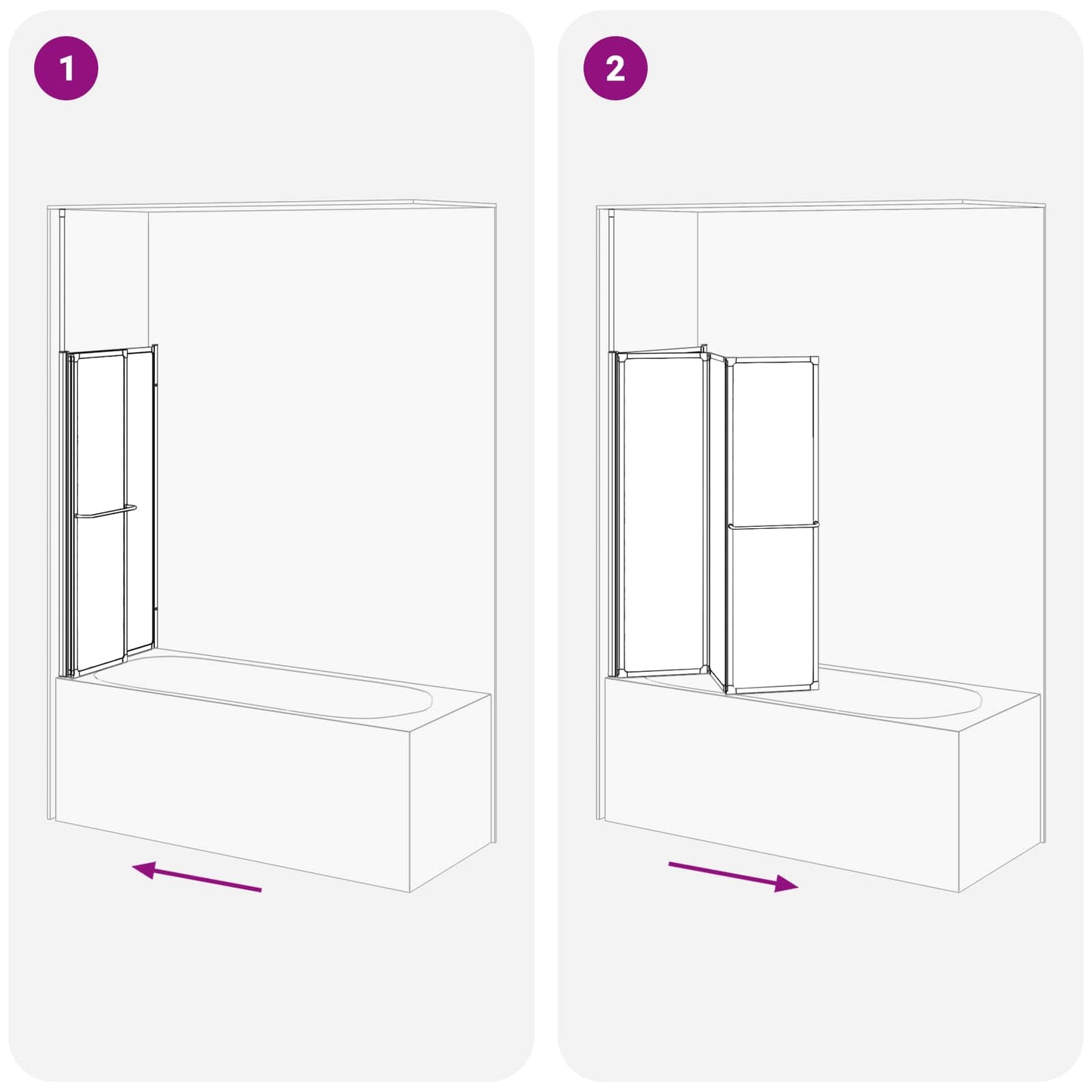 Shower Screen White 120 x 70 x 137 cm Aluminium
