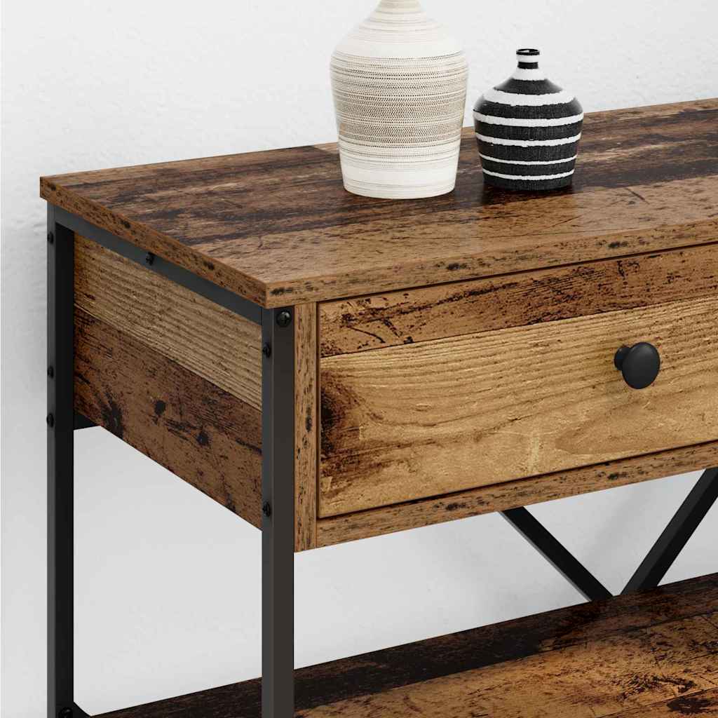 Console Table with Drawer Brown 75 x 34.5 x 75 cm Wood