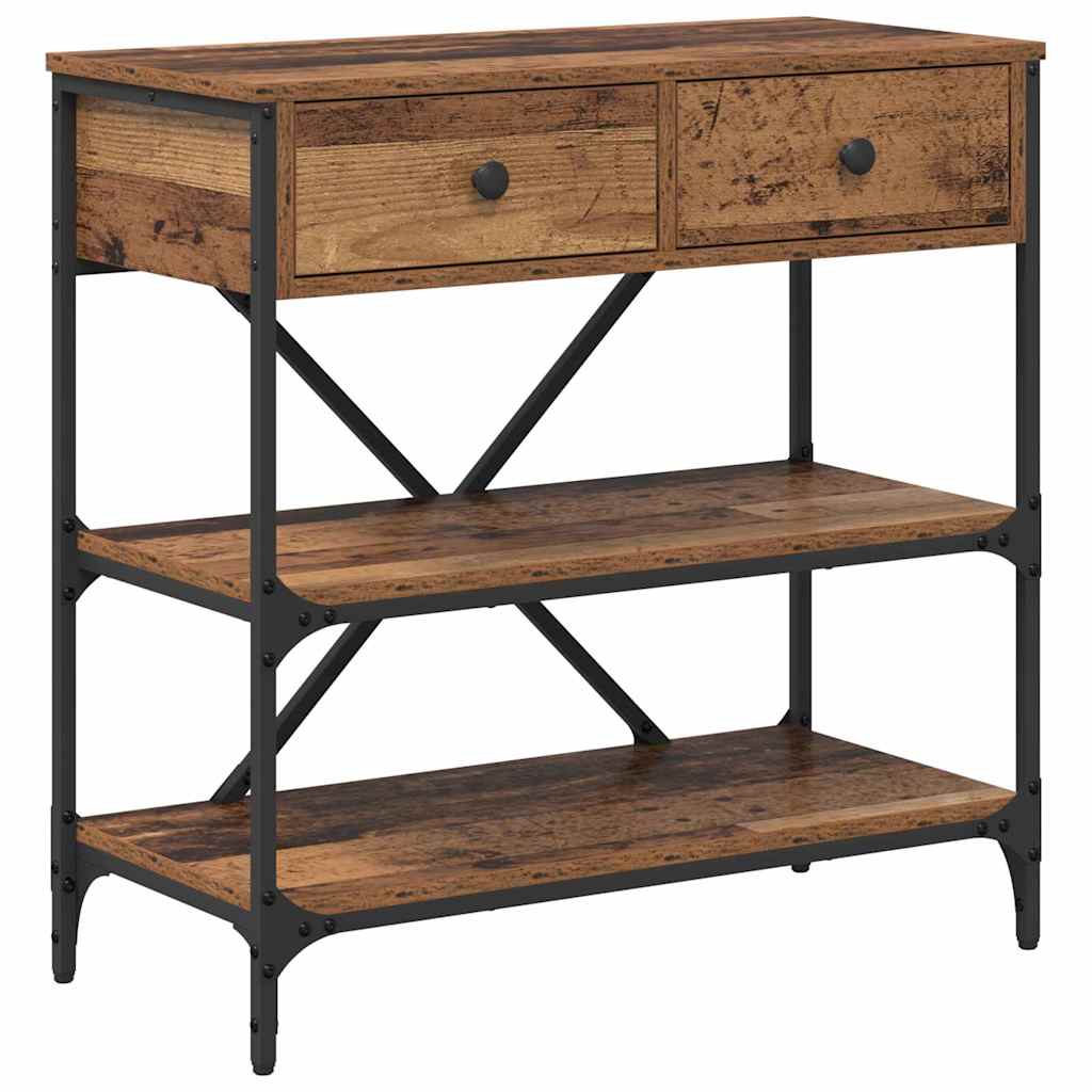Console Table with Drawer Brown 75 x 34.5 x 75 cm Wood