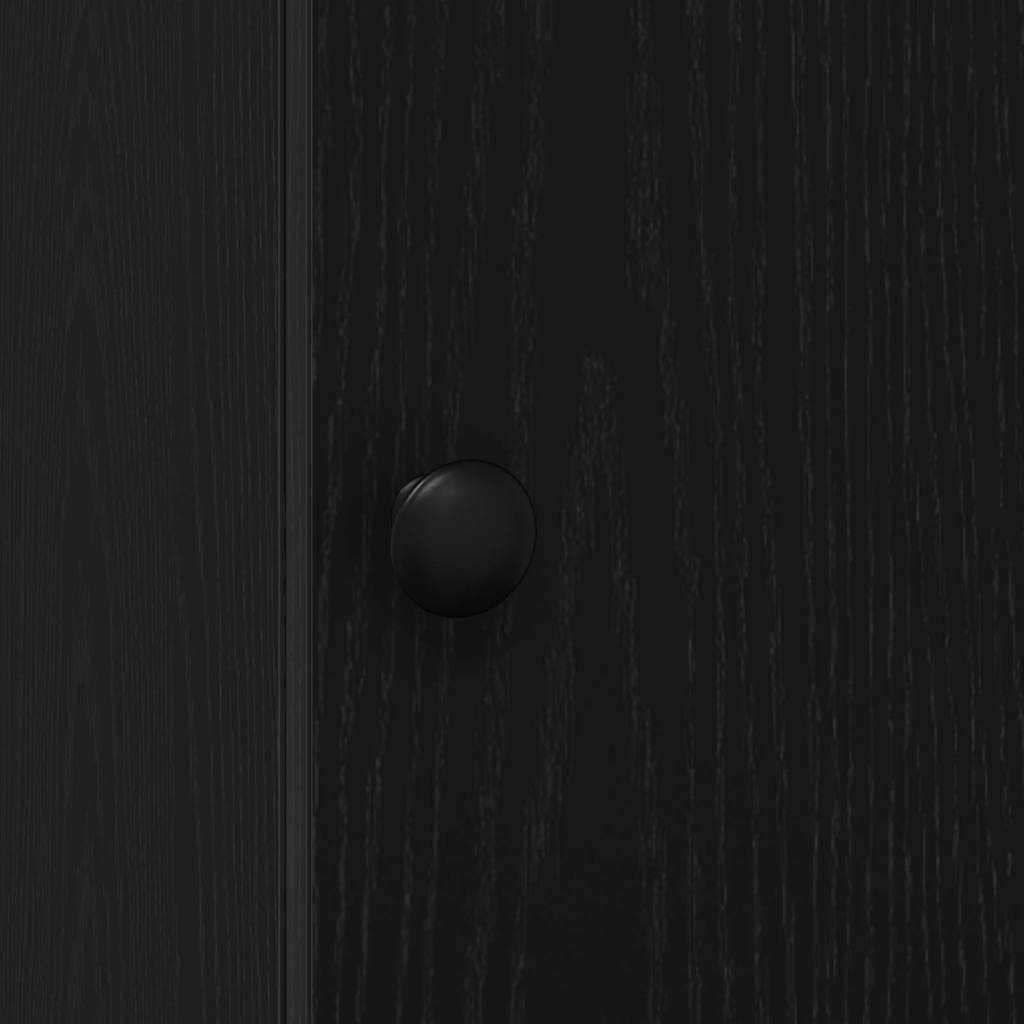 Kitchen Sideboard with Drawer Black Oak 32 x 50 x 180 cm