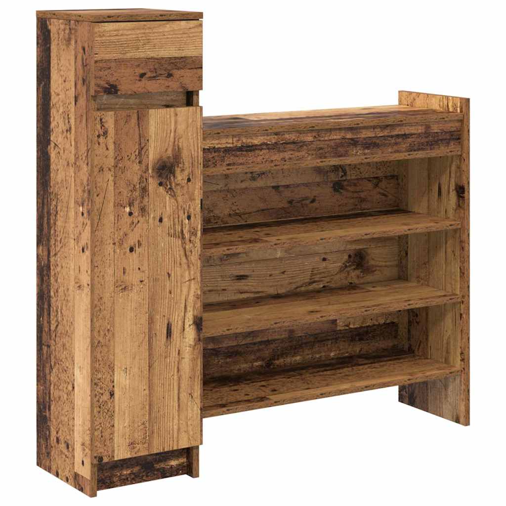 Shoe Cabinet 100.5 x 28 x 100 cm Engineered Wood Old Wood