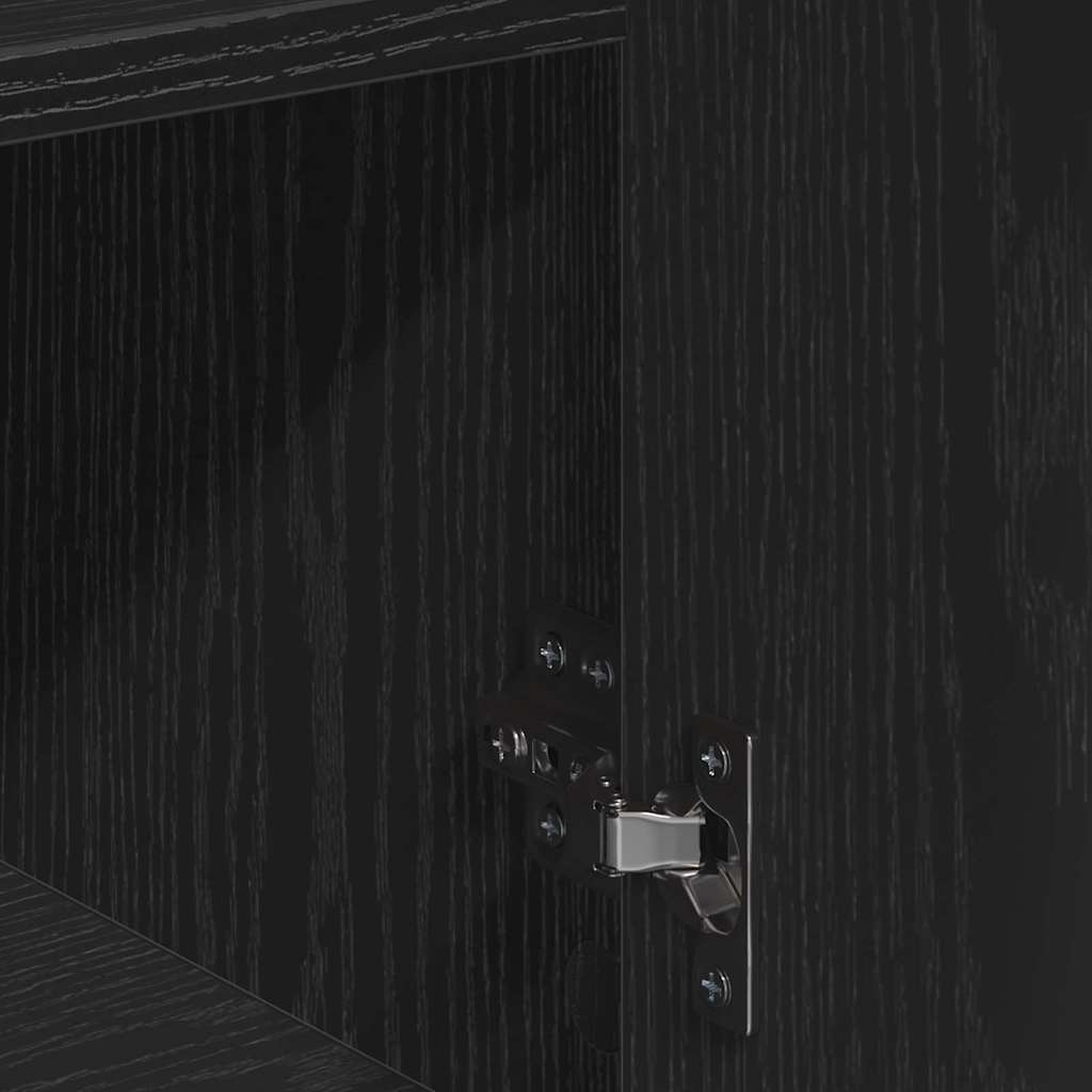 Sideboard Black Oak 60 x 30 x 84 cm Engineered Wood