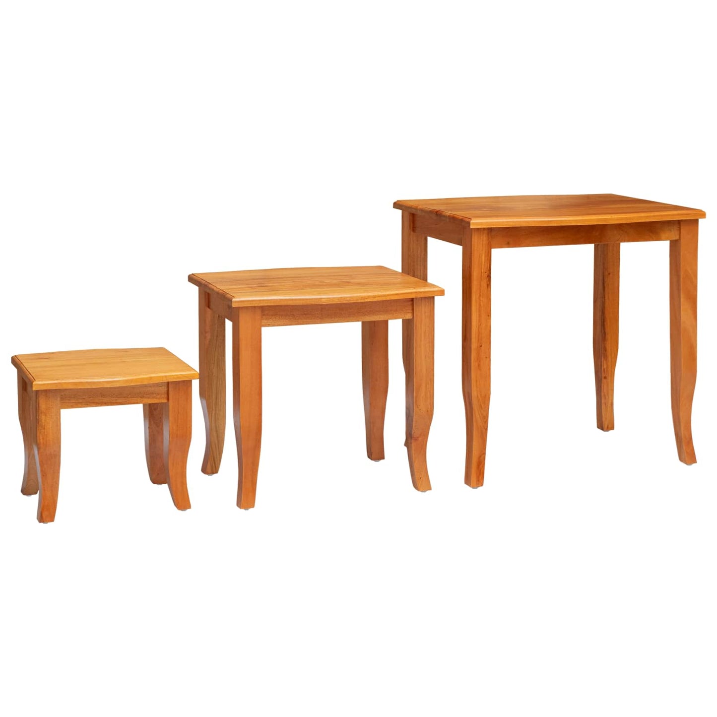 Nesting Side Tables 3 pcs Natural 60 x 45 x 60.5 cm