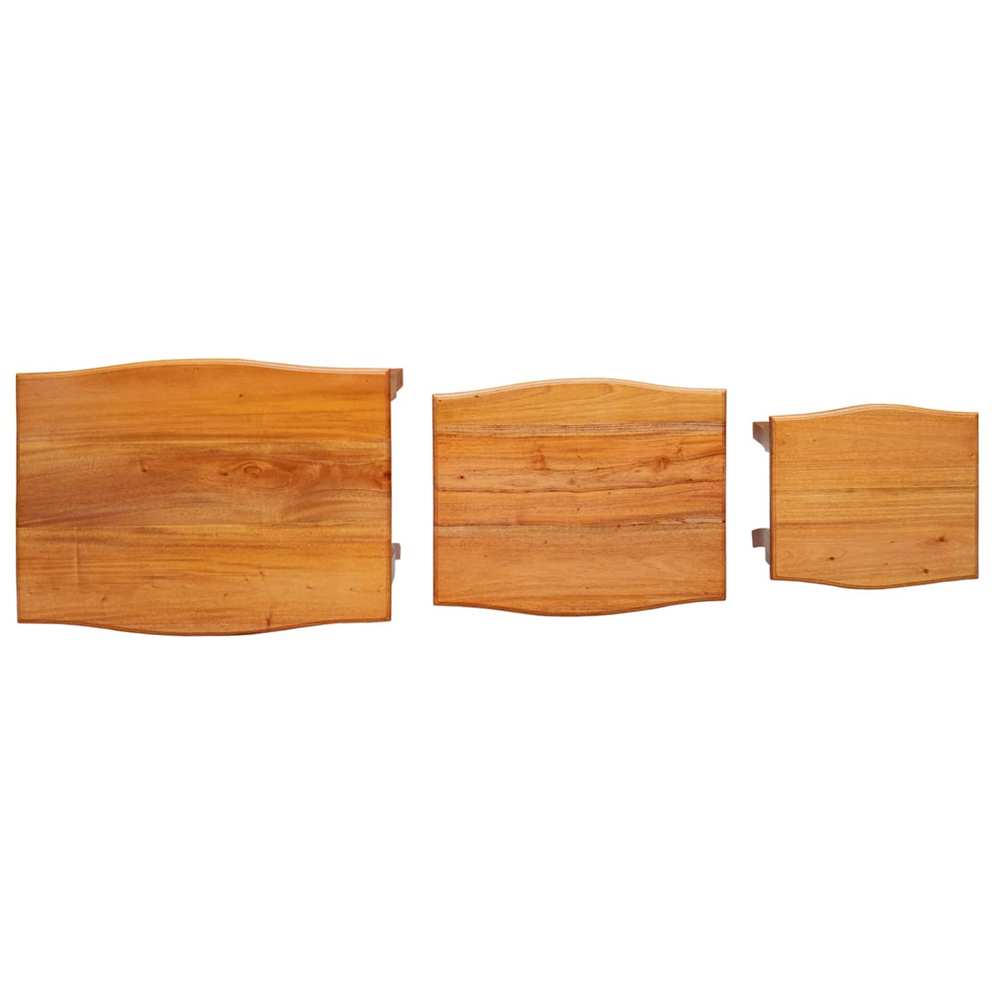 Nesting Side Tables 3 pcs Natural 60 x 45 x 60.5 cm