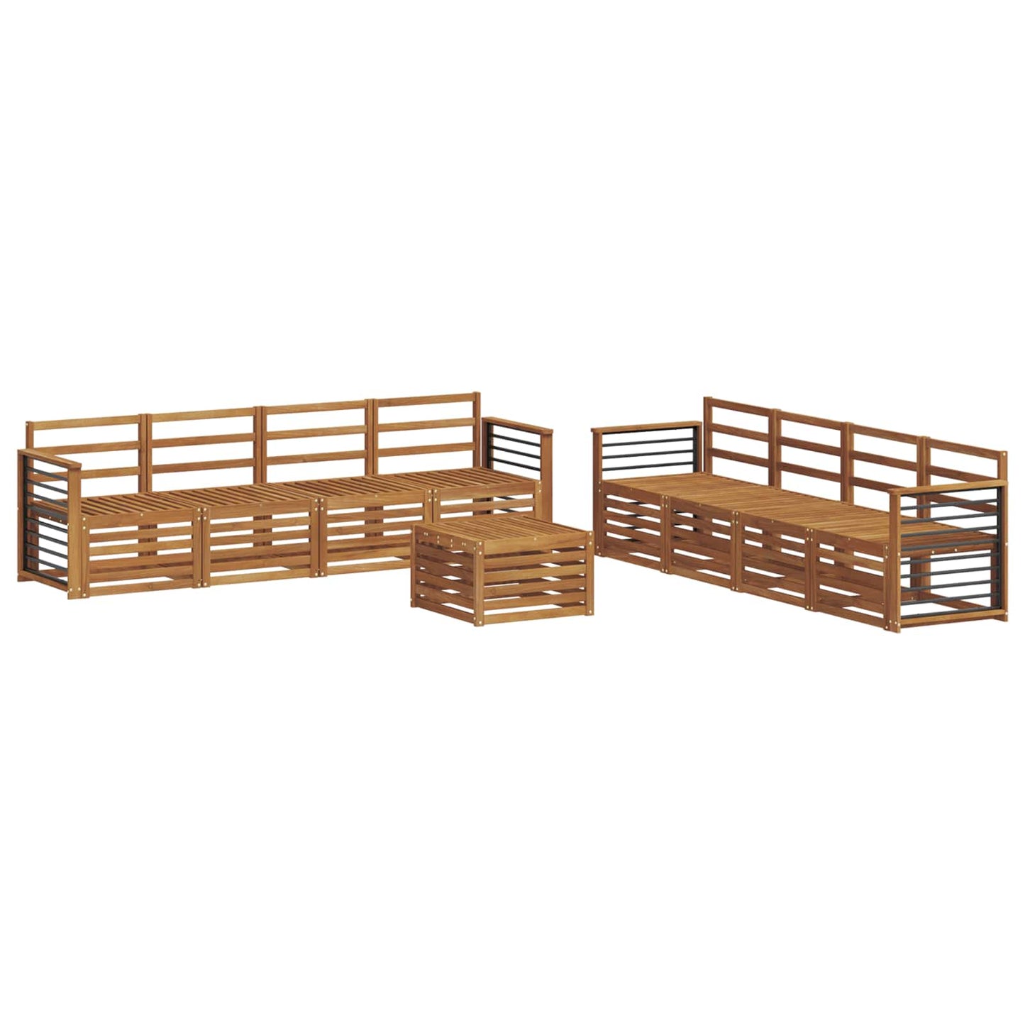 Outdoor Sofa Set 9 pcs Natural