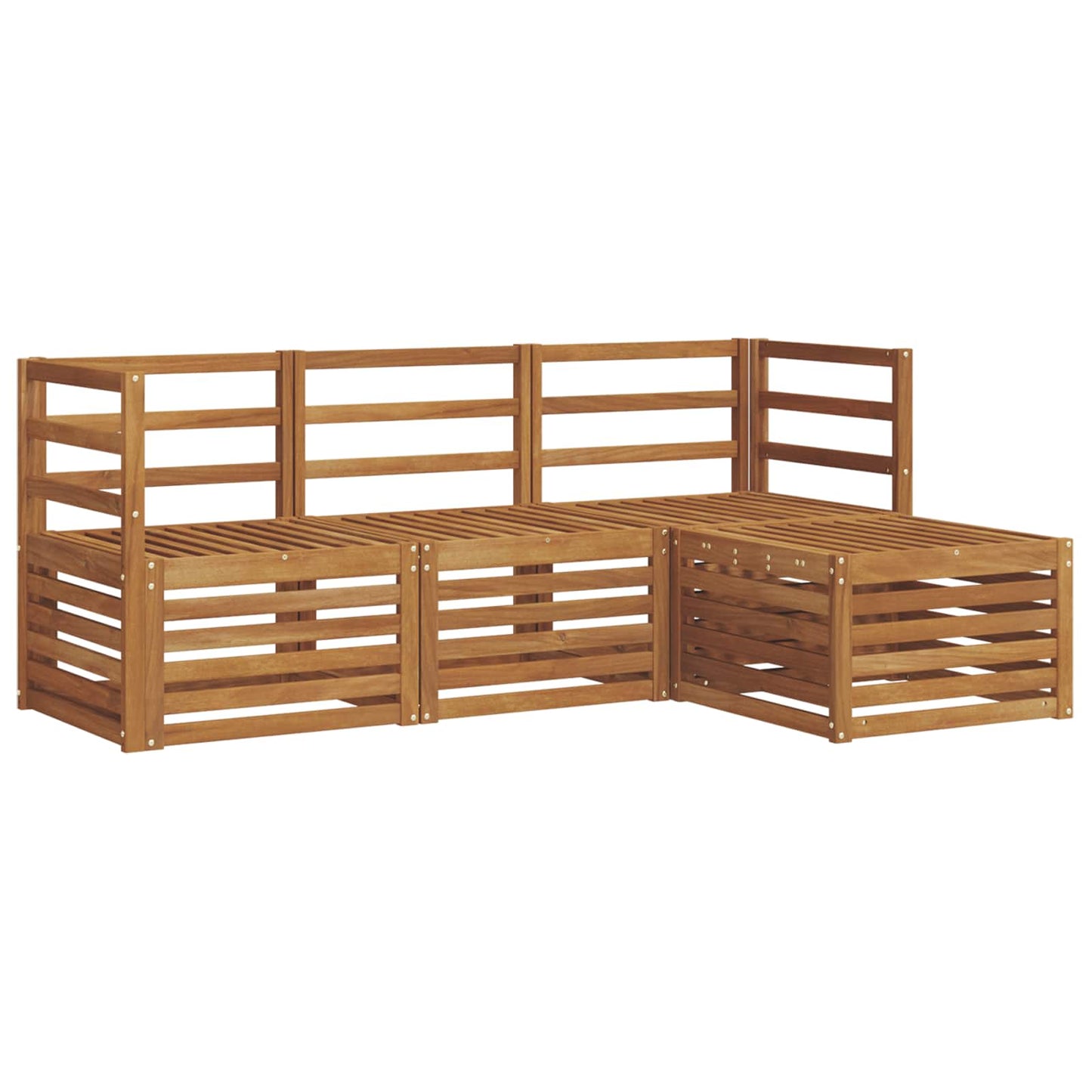 Outdoor Sofa Set 4 pcs Natural