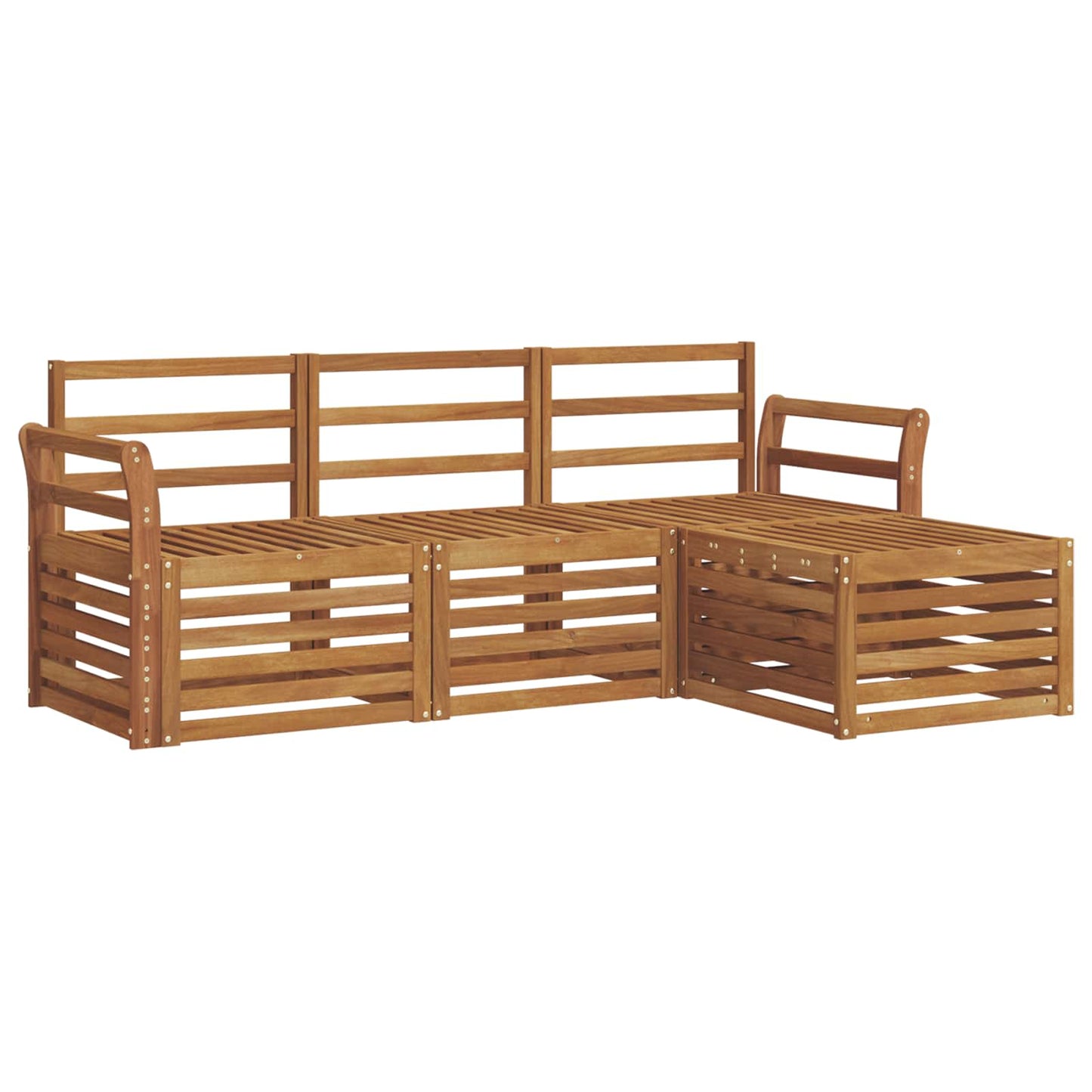 Outdoor Sofa Set 4 pcs Natural