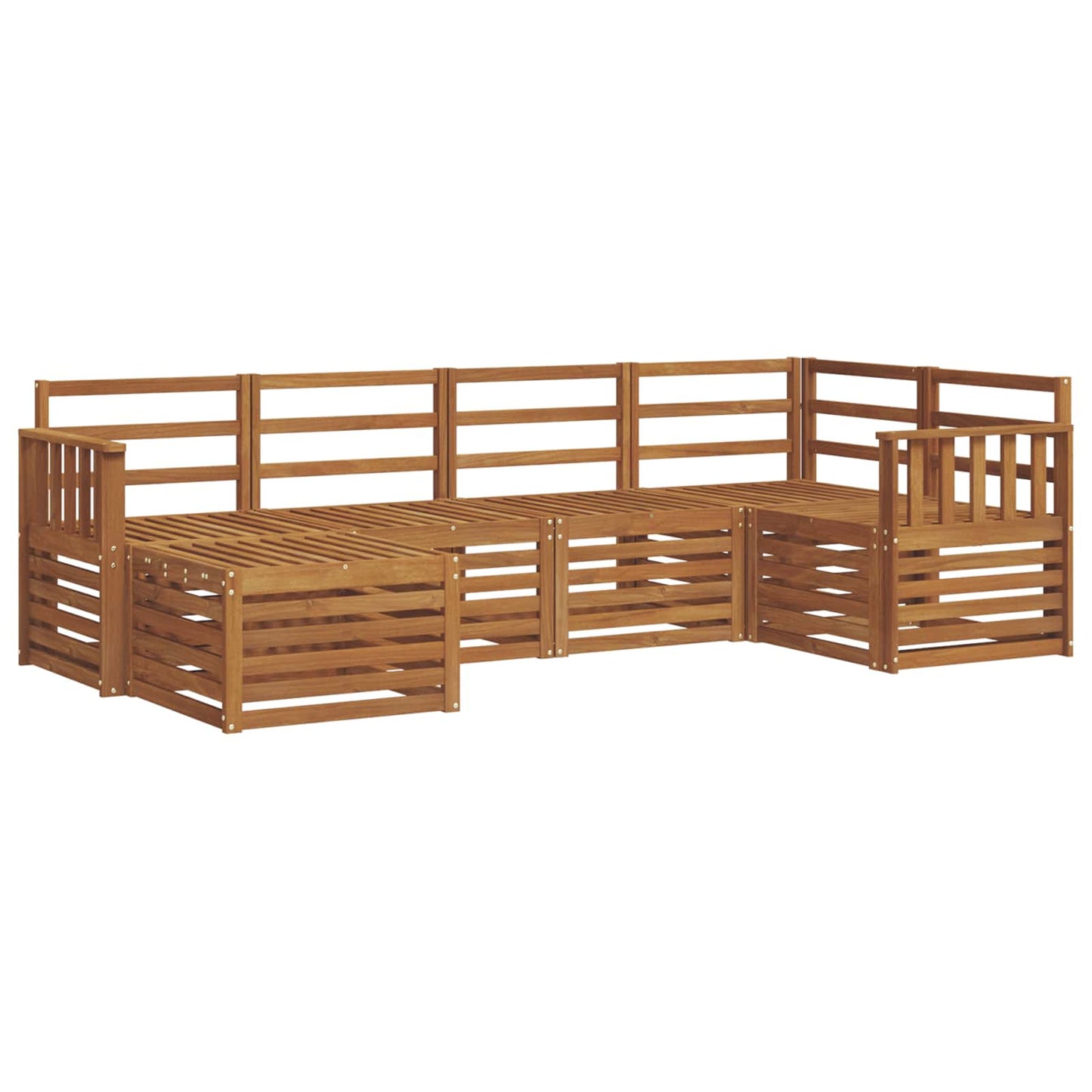 Outdoor Sofa Set 6 pcs Natural Polyester