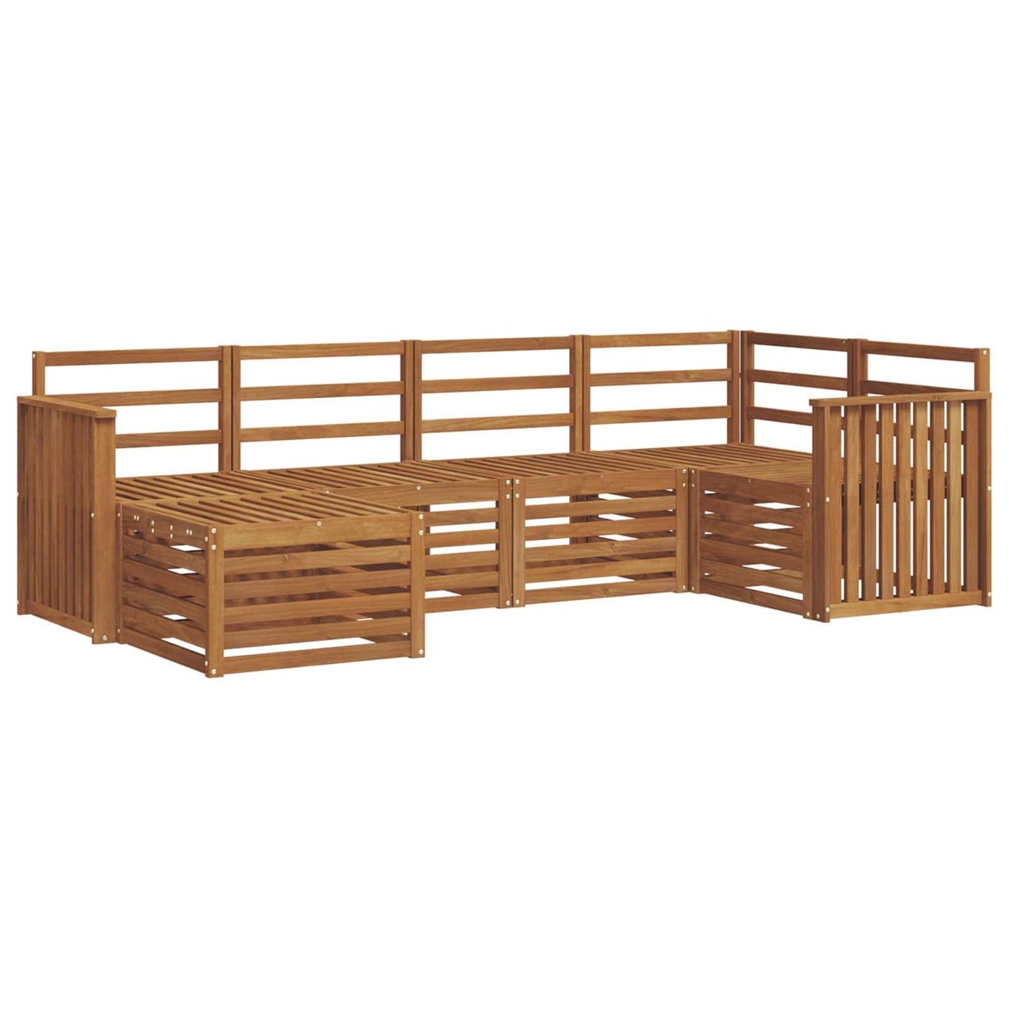 Outdoor Sofa Set 6 pcs Natural Polyester