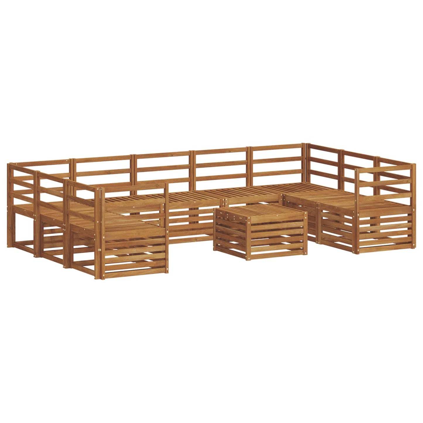 Outdoor Sofa Set 10 pcs Natural