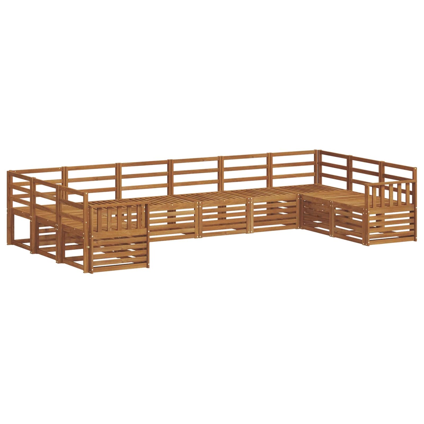 Outdoor Sofa Set 10 pcs Natural