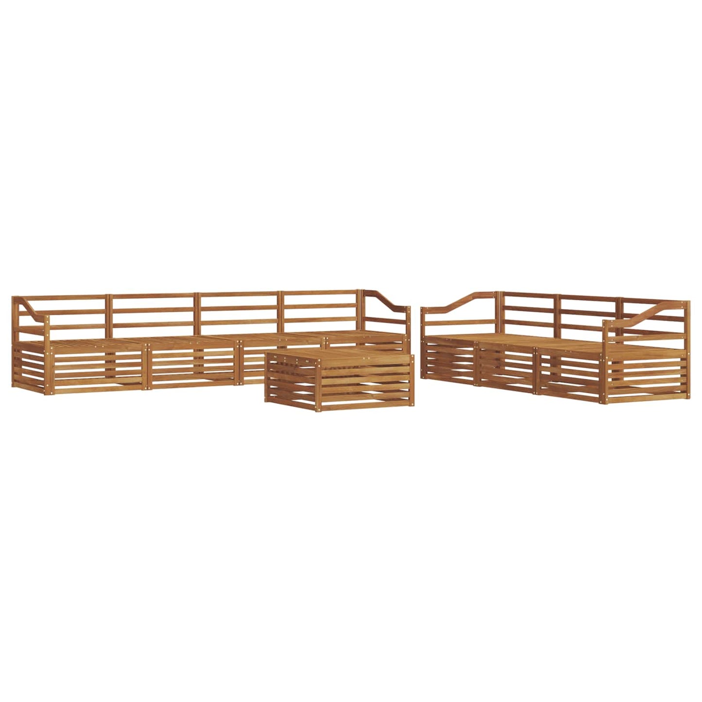 Outdoor Sofa Set 8 pcs Natural Solid Acacia Wood