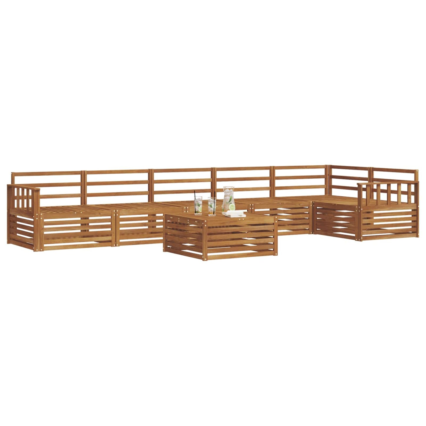 Outdoor Sofa Set 7 pcs Natural