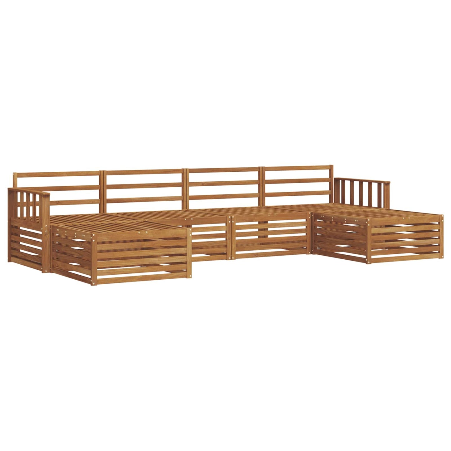 Outdoor Sofa Set 6 pcs Natural Solid Acacia Wood