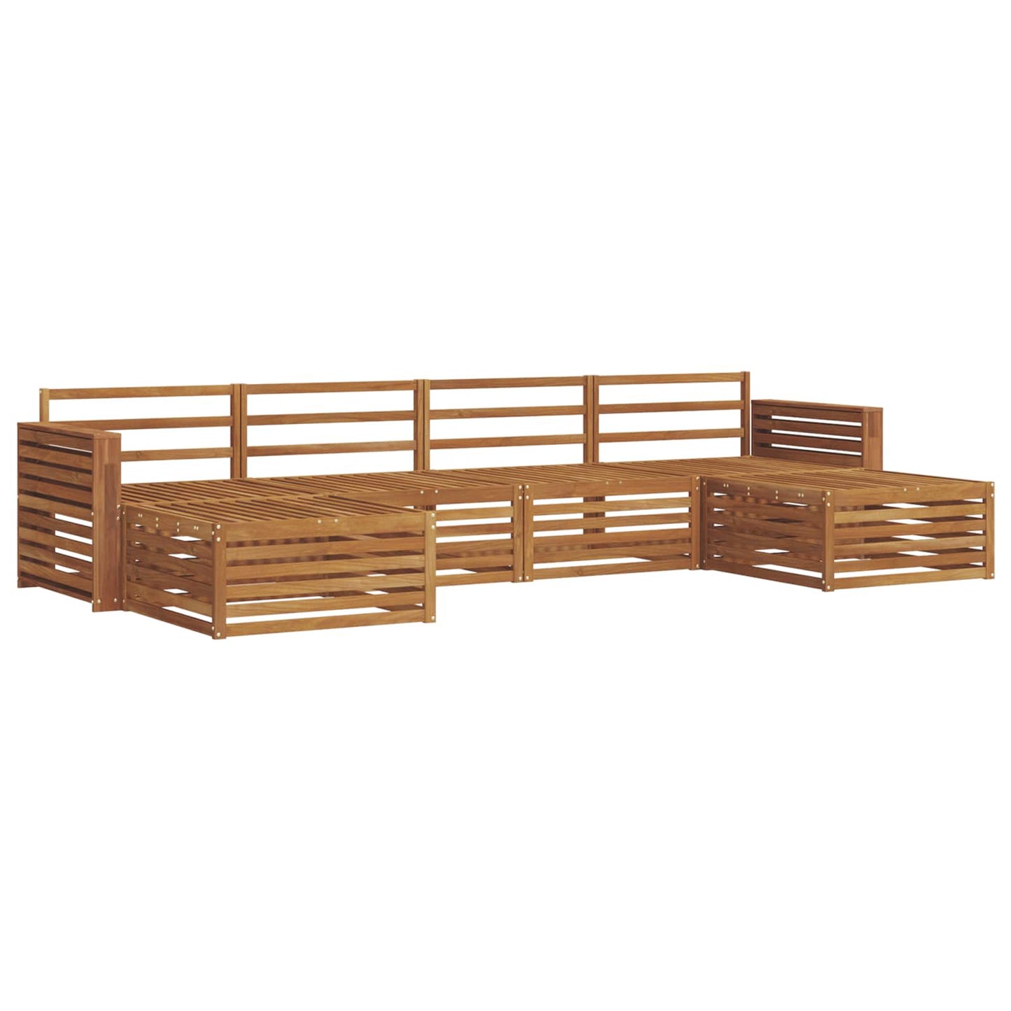 Outdoor Sofa Set 6 pcs Natural Solid Acacia Wood