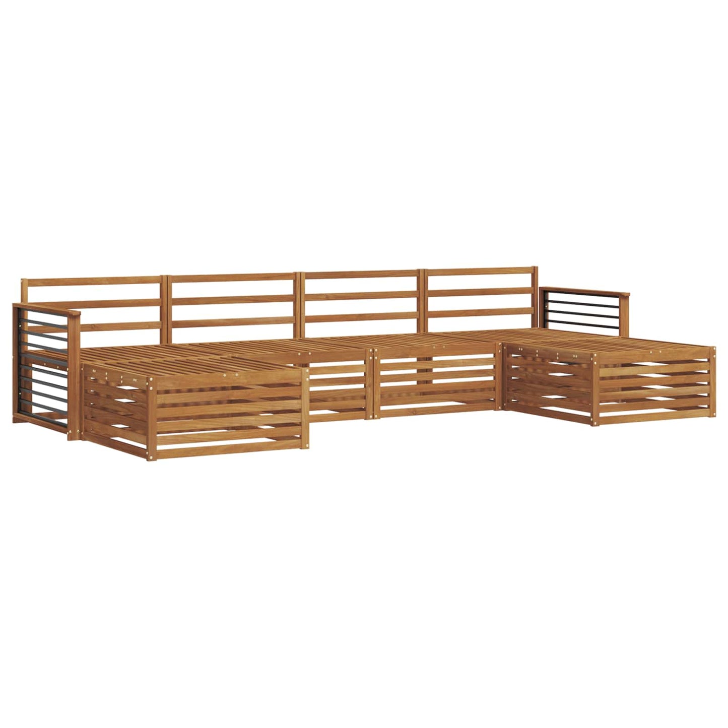 Outdoor Sofa Set 6 pcs Natural Solid Acacia Wood