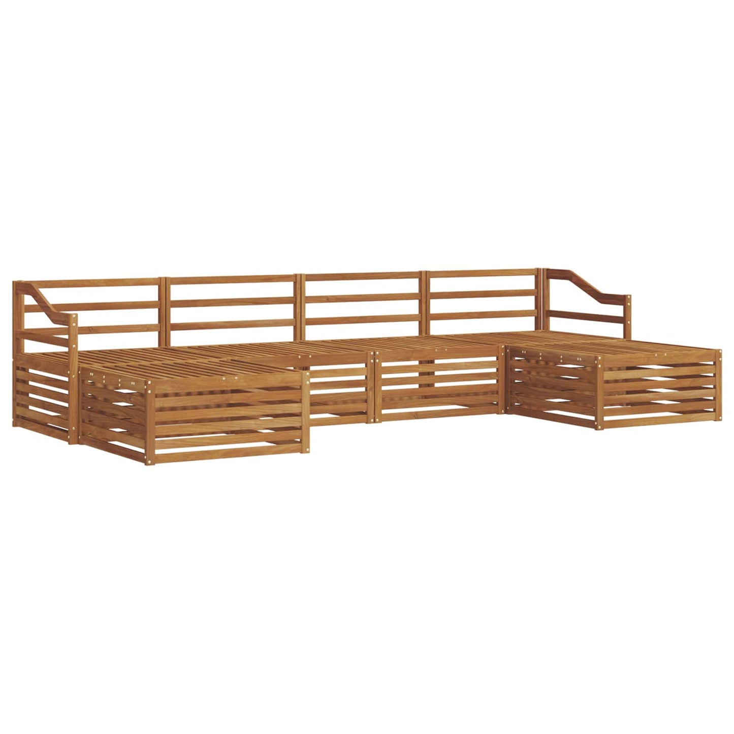 Outdoor Sofa Set 6 pcs Natural Solid Acacia Wood