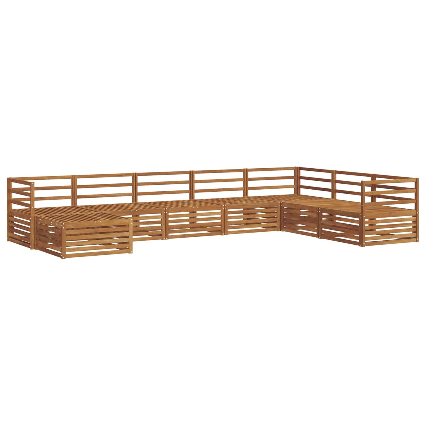 Outdoor Sofa Set 8 pcs Natural Solid Acacia Wood
