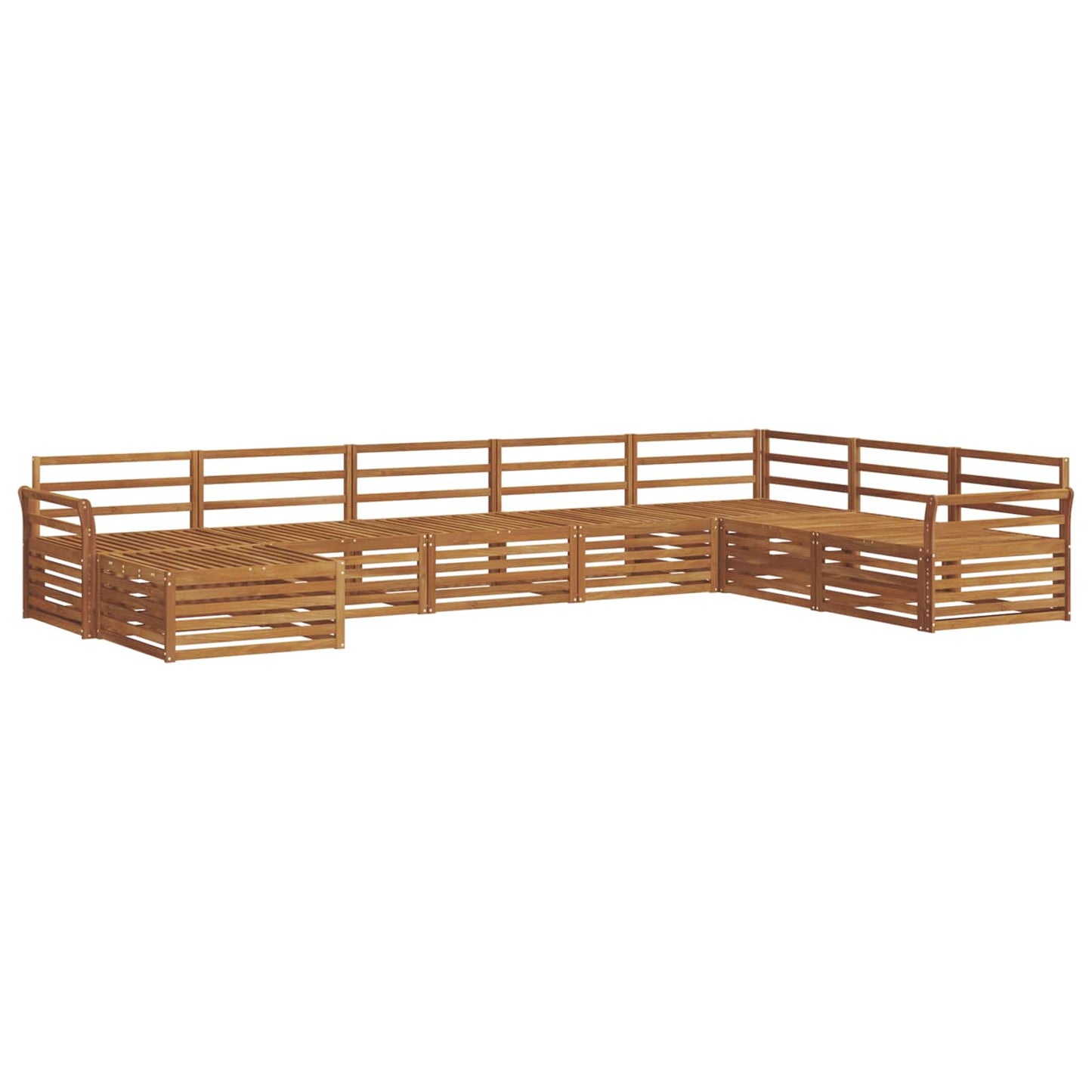 Outdoor Sofa Set 8 pcs Natural Solid Acacia Wood