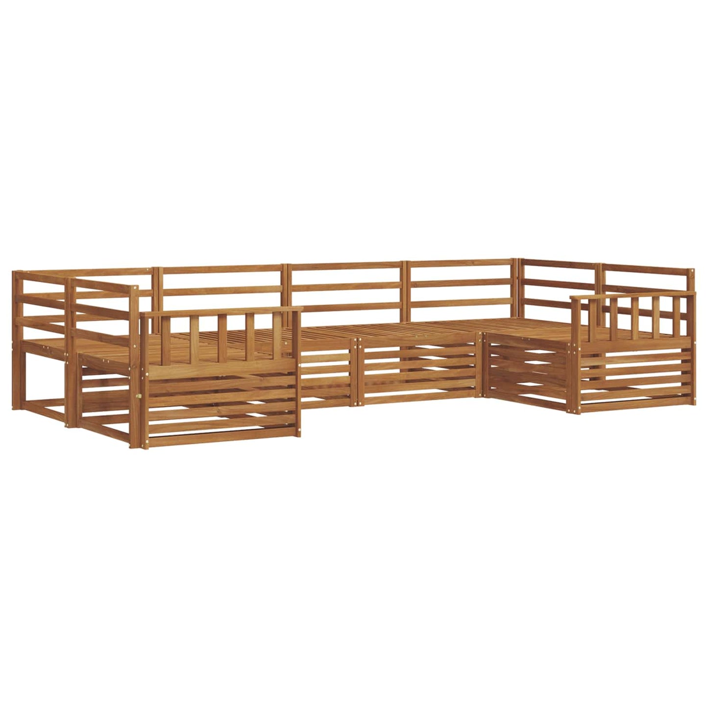 Outdoor Sofa Set 6 pcs Natural Solid Acacia Wood