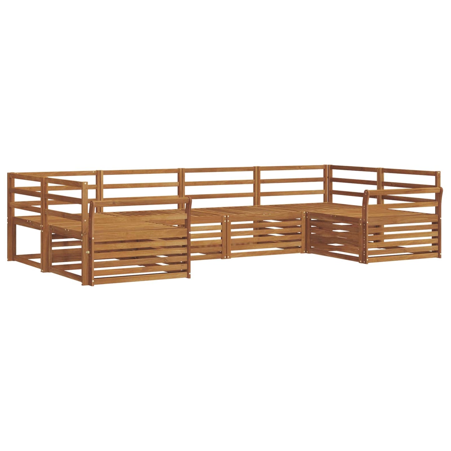Outdoor Sofa Set 6 pcs Natural Solid Acacia Wood