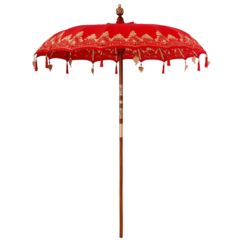 Balinese Parasol Red 180-190 cm Cotton and solid wood