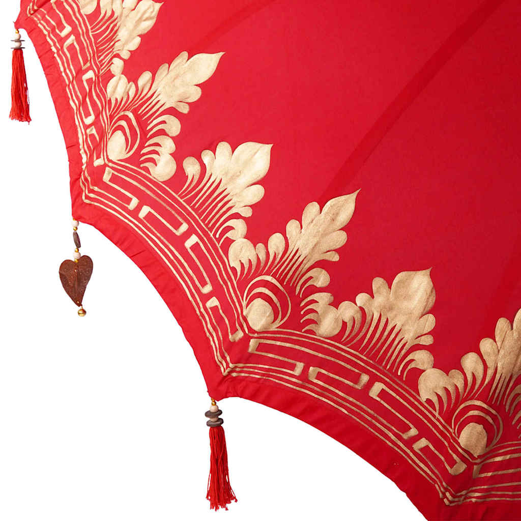 Balinese Parasol Red 180-190 cm Cotton and solid wood