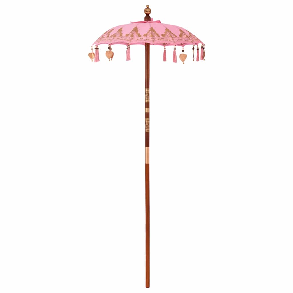 Balinese Parasol with Base Pink 95 x 95 x 260 cm