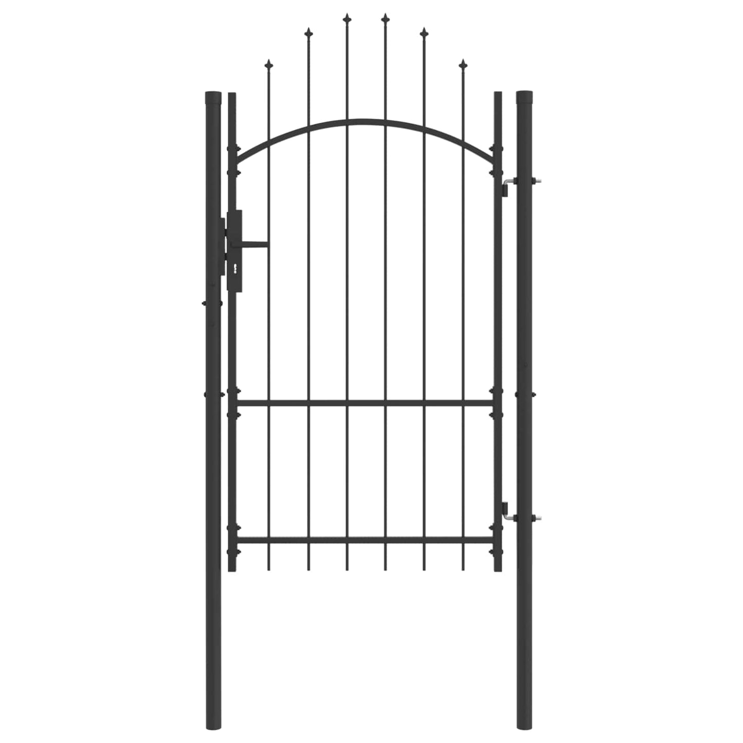 Garden Gate WOERDEN 175 x 100 cm Steel Grey Lockable