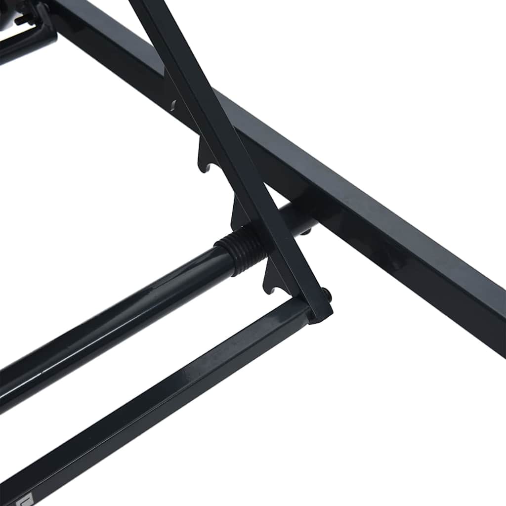 Sunloungers 3 pcs Steel Black and Anthracite