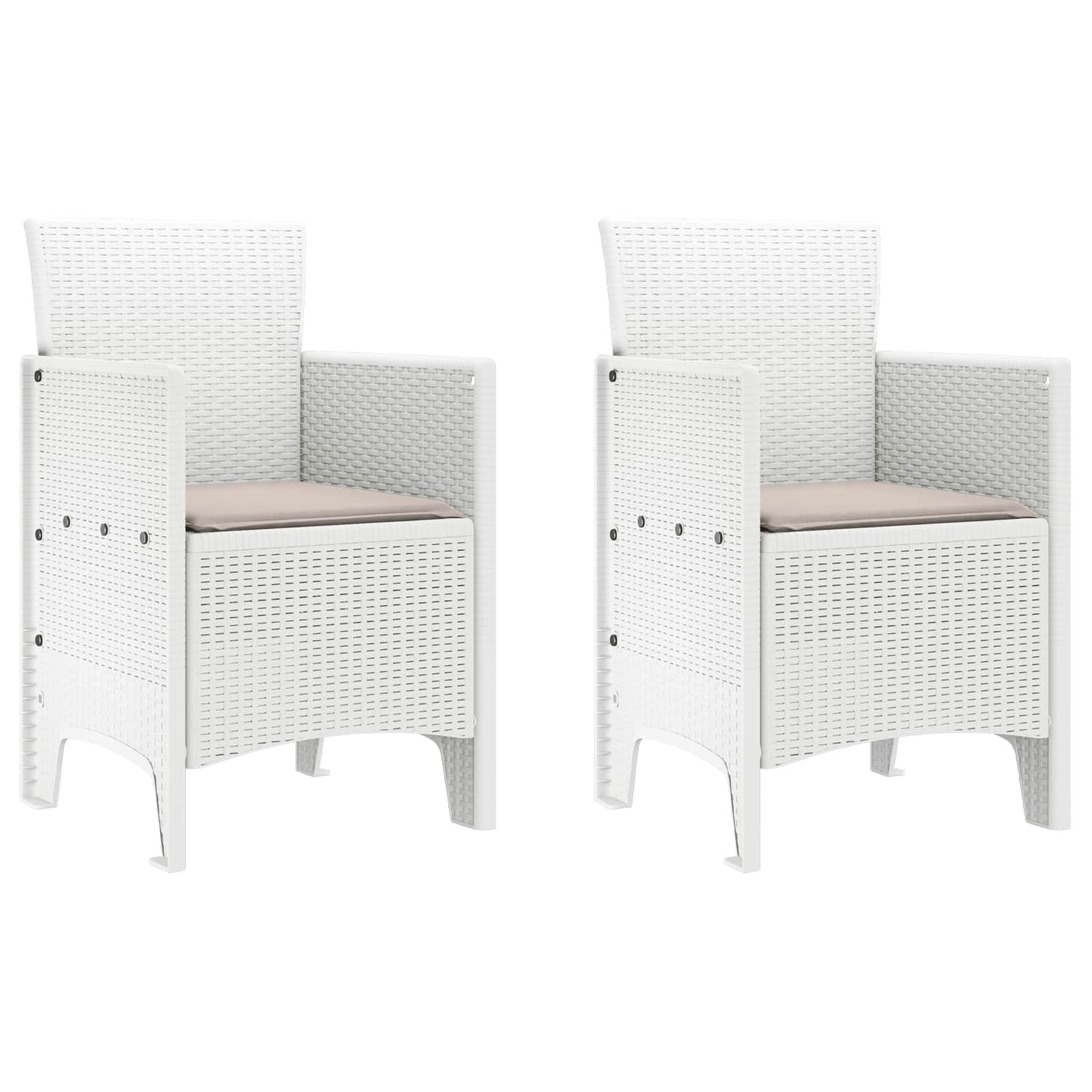 Garden Chair 2 pcs White Polypropylene